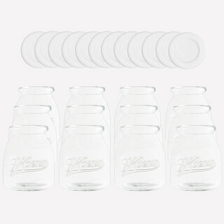 image 12 glass pots for yoghurt makers