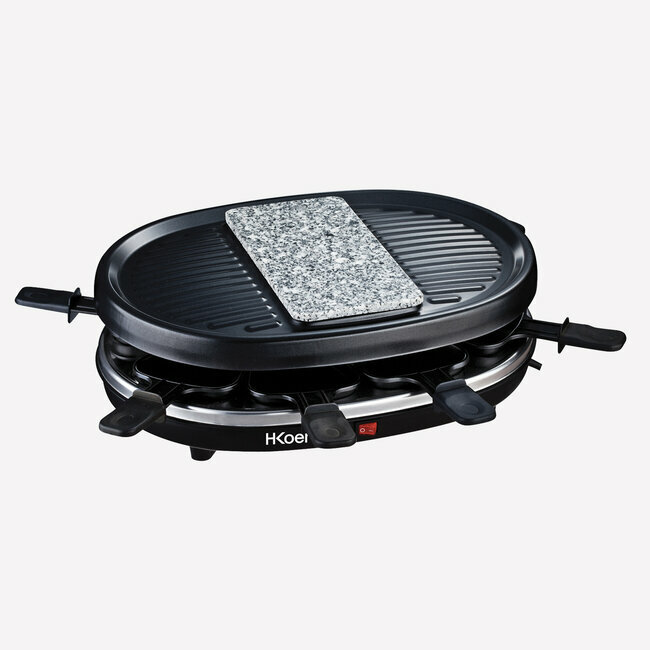 raclette grill 8 persons with granite stone  